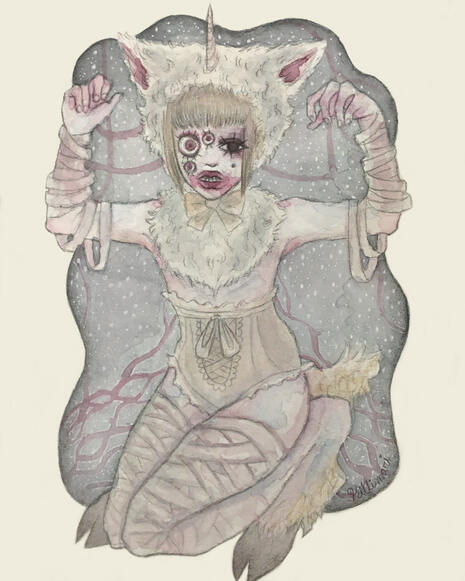 winter beast + 2021 + watercolor